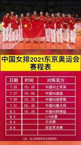 2021东京奥运会赛程表中国